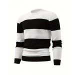 Men's Casual Suit - Striped Long Sleeve T-shirt and Sweatpants Set for Outdoor Sports and Gifting