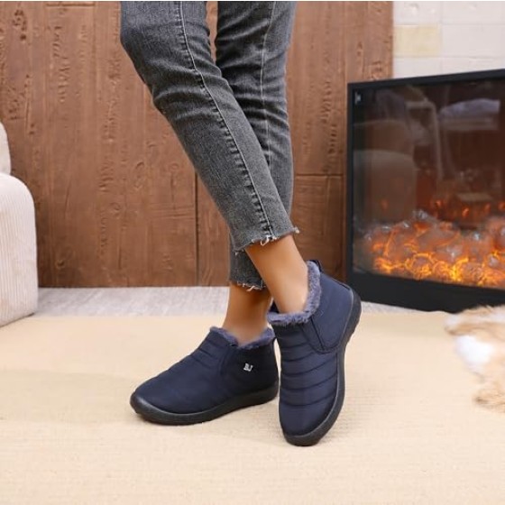 Snow Boots for Women Men Winter Boots Fur Lined Warm Comfortable Ankle Booties Waterproof Anti-Slip Lightweight Outdoor Shoes