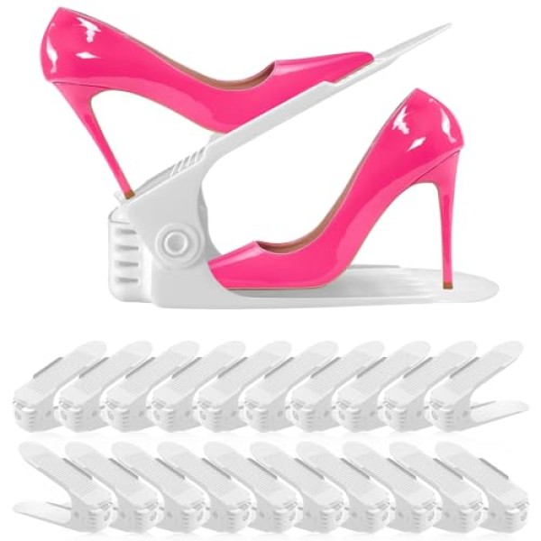 Shoe Slots Organizer 36 Pack - Shoe Organizer Space Saver 50%,Adjustable Thickening Shoe Stackers for a pair of Shoes,Shoe Storage Shoe Rack Holder for closet organization,organizador de zapa