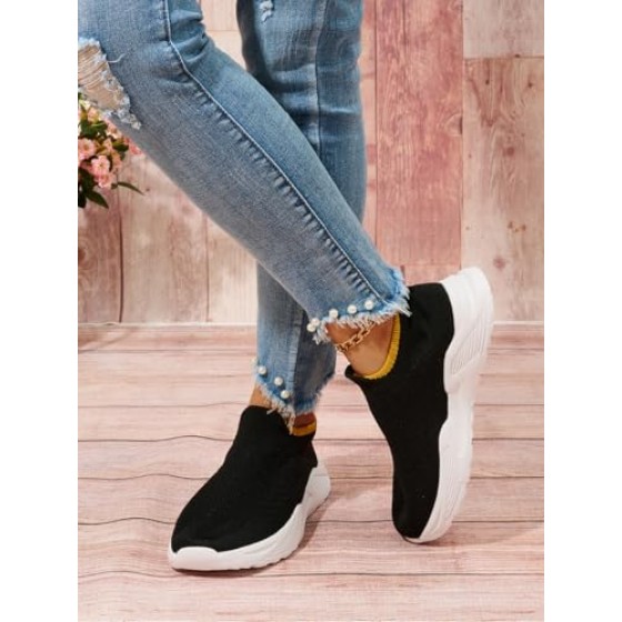 Womens Walking Tennis Slip On Sneakers Lightweight Casual Athletic Gym Travel Work Shoes