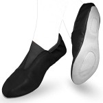 Toddler & Kids Gymnastic Shoes - Trampoline, Tumbling, Agility Gym Footwear - Goat Leather Slip-on With Rubber Sole