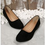 Women's Ballet Flats Business Office Work Dress Shoes Low Wedge Round Toe Slip-Ons Comfortable Dressy Casual Flats Shoes