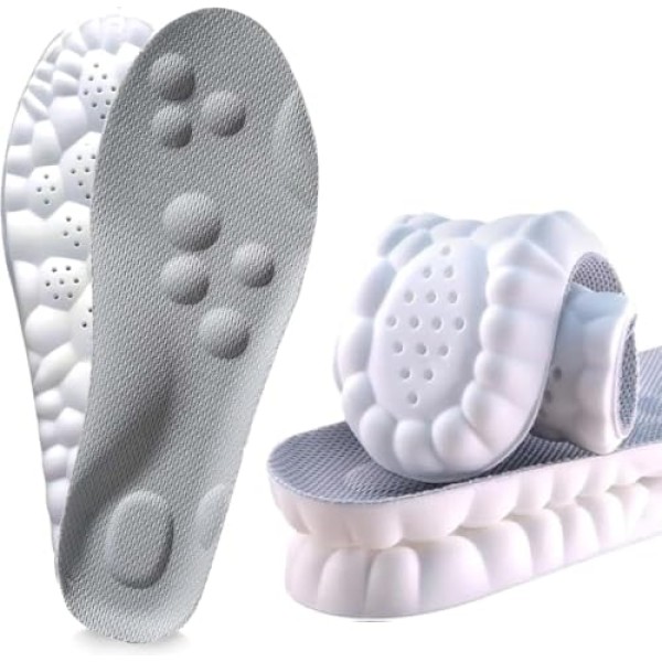 Cloud Insole for Women Men,4D Cloud Massage Shoe Insoles,Anti Fatigue,Shock Absorption,Foot Pain Relief,U-Shaped Memory Foam Insoles