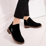 Ankle Boots for Women 2025 Low Heel Chunky Platform Heeled Short Booties, Non Slip Outsole, for Outdoor Walking Fall Shoes