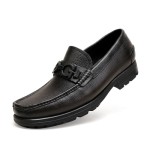 Generic Fashion Leather Dress Loafers for Men, Fashion Casual Crocodile Patterned Handmade Buckle Shoes Business Slip-on Penny Loafer Party Dress Shoes for Mens