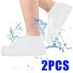 2Pcs Waterproof Silicone Shoe Covers – Non-Slip Elastic Unisex Rain Boots, Wear-Resistant for Outdoor Reusable Overshoes