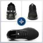 Furuian Steel Toe Shoes for Men Women Lightweight Cushion Sneakers Slip Resistant Safety Work Shoes Indestructible Sneakers