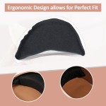 Shoe Toe Inserts for Loose Shoes - 4 Pairs Cushioned Foam Fillers for Women & Men(4Black)