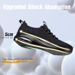 Wide Toe Box Shoes Women Extra Wide Width Sneakers Air Cushion Road Running Shoes Ultra Light Tennis Gym Workout Training Shoes Breathable Walking Shoes with Arch Support