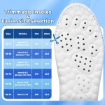 Insoles for Men and Women, 4D Cloud Shoe Inserts for Pain Relief, Trimmable Memory Foam Insoles for Long Standing & Hiking, Cushioning Insoles to Enhance Comfort (Black, M 5-6.5/W 7-8.5)